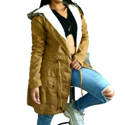 Chaqueta colección resiente color Café, Negro